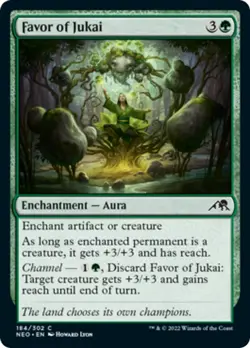 Favor of Jukai FOIL Kamigawa: Neon Dynasty NM Green Common MAGIC CARD ABUGames - Image 1