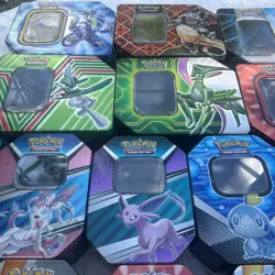 Pokemon TCG Empty Tin Lot Collectible Storage Cases No Cards Bulk Metal Tins - Image 4