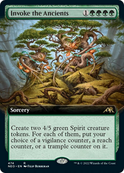 Invoke the Ancients (Extended Art) FOIL Kamigawa: Neon Dynasty NM CARD ABUGames - Image 1