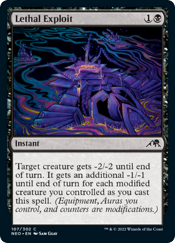 Lethal Exploit FOIL Kamigawa: Neon Dynasty NM Black Common MAGIC CARD ABUGames - Image 1