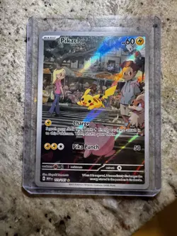 Pokemon Pikachu 173/165 Scarlet & Violet 151 Illustration Rare Holo Card - Image 2