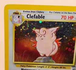 Clefable Base Set 2 Holo Rare No. 5/130 Pokemon Card - 2000 SWIRL - Image 2