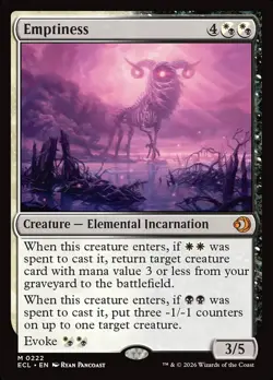 MTG Emptiness Lorwyn Eclipsed #222 Mythic Magic The Gathering - Image 1