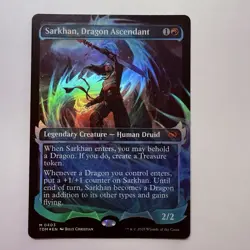 Magic The Gathering Mtg Sarkhan, Dragon Ascendant Foil Near Mint Borderless - Image 1