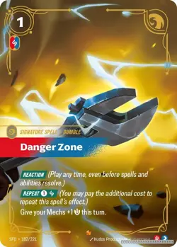 Danger Zone [SFD - 182/221] - NM [Foil] TCG Riftbound - Image 1