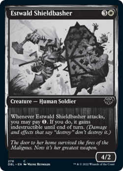 Estwald Shieldbasher Silver Screen FOIL Innistrad Crimson Vow NM - Image 1