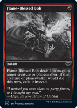 Flame-Blessed Bolt Silver Screen FOIL Innistrad Crimson Vow NM - Image 1