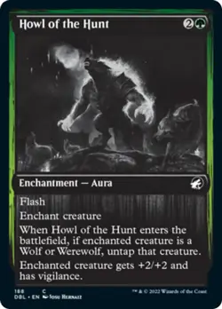Howl of the Hunt Silver Screen FOIL Innistrad Midnight Hunt NM - Image 1