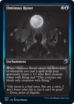 Ominous Roost (Silver Screen) FOIL Innistrad: Double Feature - Midnight Hunt NM - Image 1