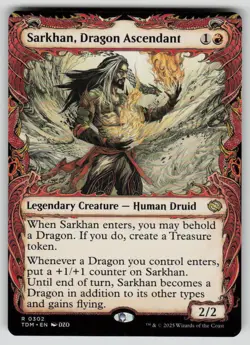 Sarkhan, Dragon Ascendant () (Showcase) Normal R Tarkir: Dragonstorm 302 NM - Image 1