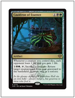 1x Cauldron of Essence, Secrets of Strixhaven, Magic MTG NM - Image 1