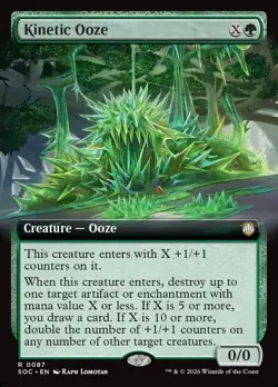 KINETIC OOZE Rare Extended Art Secrets of Strixhaven Commander NM MTG - Image 1
