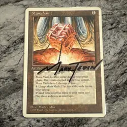 Mana Vault Revised Edition - MTG Magic the Gathering - autographed mark tedin - Image 1