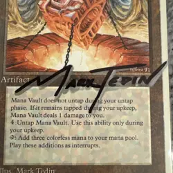 Mana Vault Revised Edition - MTG Magic the Gathering - autographed mark tedin - Image 2