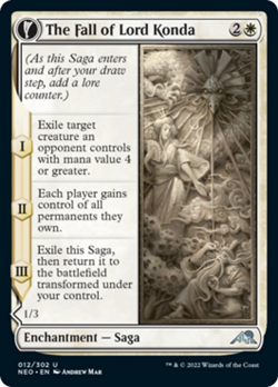The Fall of Lord Konda / Fragment of Konda FOIL Kamigawa: Neon Dynasty NM - Image 1