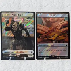 Alien RhinoFood Token (Surge Foil) | Doctor WHO | MTG EDH Double-Sided | NEW NM - Image 1
