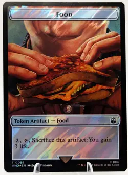 Alien RhinoFood Token (Surge Foil) | Doctor WHO | MTG EDH Double-Sided | NEW NM - Image 2