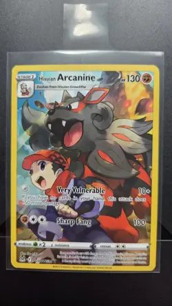 Hisuian Arcanine TG08/TG30 Holo Lost Origin Trainer Gallery Pokemon Holo NM - Image 1