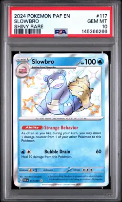 2024 Pokemon Paldean Fates 117 Slowbro Shiny Rare PSA 10 145366266 - Image 1
