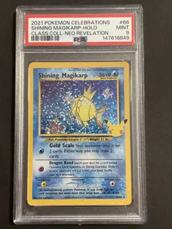 2021 POKEMON CELEBRATIONS CLASSIC COLL #66 SHINING MAGIKARP-HOLO PSA 9 - Image 1