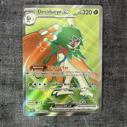 Pokemon TCG Decidueye EX 100/088 PGR Full Art Ultra Rare Holo EX English Card - Image 1