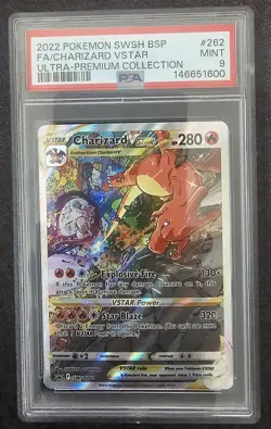 Pokemon TCG Charizard VSTAR SWSH262 PSA 9 Mint UPC Promo - Image 1