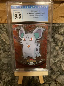 2000 Pokemon Topps Chrome Nidoran #29, CGC 9.5 - Image 1