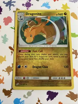 Pokemon TCG Dragonite Team Up 119/181 Cosmos Holo Rare Promo Card NM - Image 1