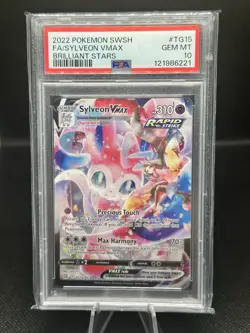 Sylveon Vmax TG15 Trainer Gallery Brilliant Stars Pokemon English PSA 10 GEM - Image 1