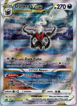 Darkrai VSTAR GG50/GG70 Holo Crown Zenith Galarian Gallery Pokemon Holo NM - Image 1