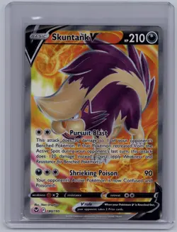NM Skuntank V Silver Tempest 180/195 Ultra Rare Pokemon - Image 1