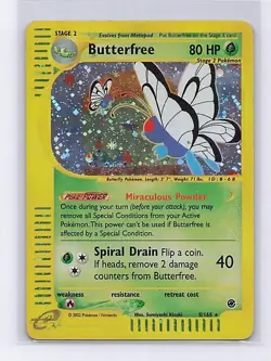 Butterfree 5/165 Holo Rare Expedition Pokemon Holo Heavily Played - Image 1