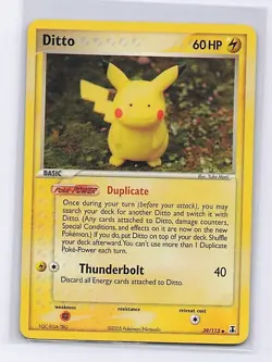 Ditto 39/113 Uncommon Delta Species Pokemon Moderately Played - Image 1