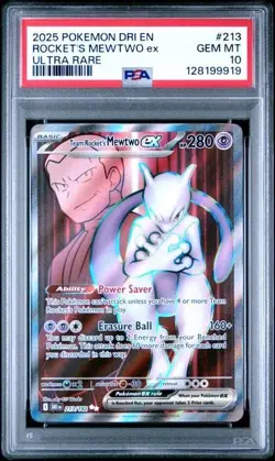 Pokemon TCG Mewtwo EX 213/182 Destined Rivals Full Art Ultra Rare - PSA 10 - Image 1