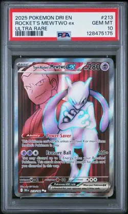 Pokemon TCG Mewtwo EX 213/182 Destined Rivals Full Art Ultra Rare - PSA 10 - Image 3