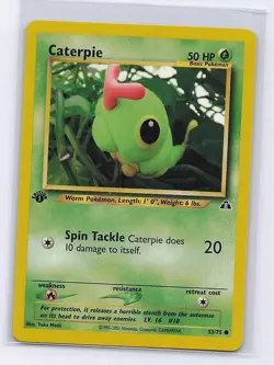 Caterpie 53/75 Common Neo Discovery Pokemon 1st Edition Near Mint - Image 1