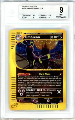 Pokemon Umbreon #H29 Aquapolis Holo BGS 9 Mint - Image 1