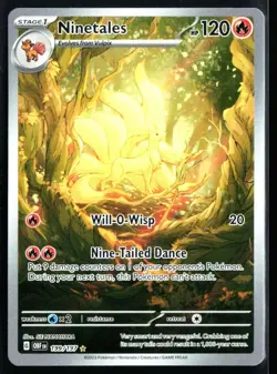 2023 Scarlet & Violet Series - Obsidian Flames Ninetales #199 Illustration Rare - Image 1