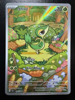 Pokemon Snivy 087/086 Sv: Black Bolt Illustration Rare Holo Basic - Image 1