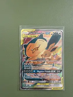 Eevee & Snorlax GX TAG TEAM Promo SM169 Holo Pokemon TCG - Image 1