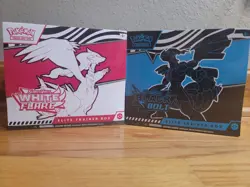 Pokemon Black Bolt and White Flare ETB Set of 2 NEW (Minor Tear) - Image 1