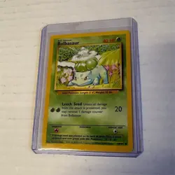 Pokemon TCG Bulbasaur Base Set Regular 44/102 1999 English NM - Image 1