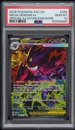 2026 POKEMON ASCENDED HEROES SPECIAL ILLUSTRATION RARE 284 MEGA GENGAR EX PSA 10 - Image 1