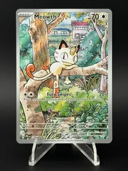 Meowth Illustration Rare 106/094 Pokemon Phantasmal Flames English Near Mint 106 - Image 1