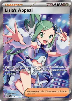 Lisia's Appeal 234/191 Full Art Ultra Rare Surging Sparks Pokemon TCG NM - Image 1
