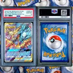 2019 POKEMON SM BLACK STAR PROMO FULL ART/MOLTRES & ZAPDOS & ARTICUNO GX PSA 10 - Image 1