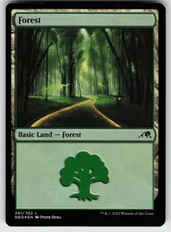 Forest Foil L Kamigawa: Neon Dynasty 291 MTG - Image 1