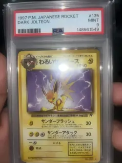 1997 Pokemon Japanese Rocket Dark Jolteon #135 PSA 9 MINT - Image 2