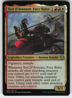 Tori D'Avenant, Fury Rider Foil U Dominaria United 223 MTG - Image 1