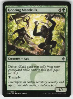 Hooting Mandrills Foil C Khans of Tarkir 137 MTG - Image 1